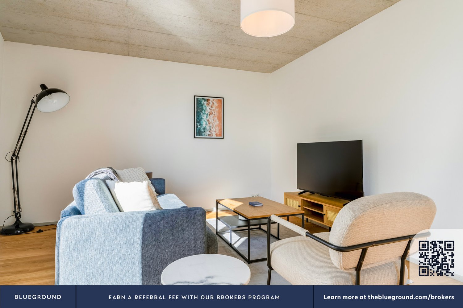 2 ½ rooms furnished flat