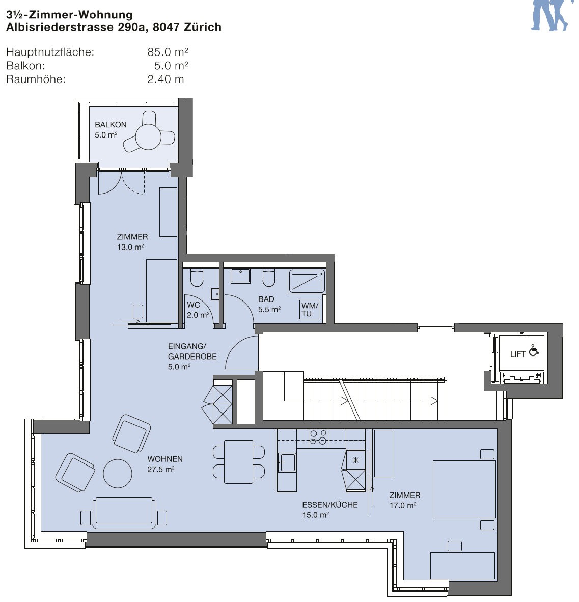 3 ½ rooms apartment