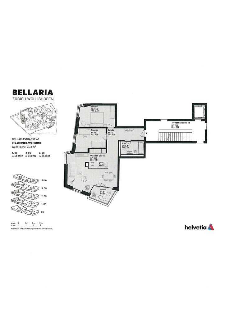 3 ½ rooms apartment