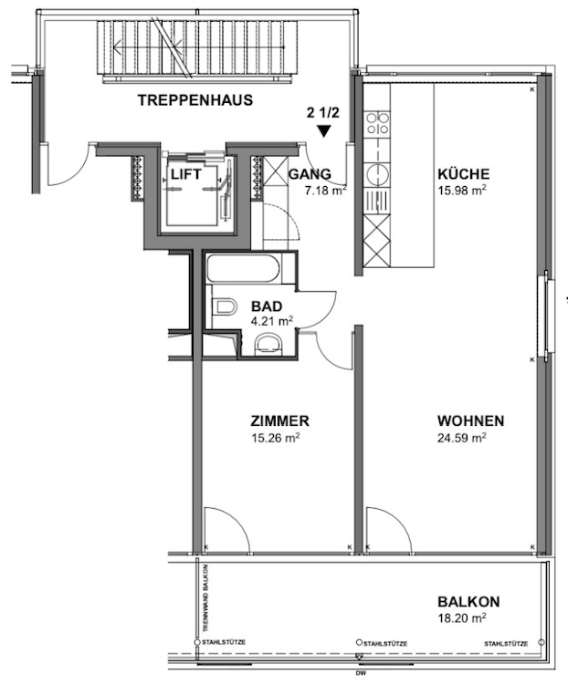 2 ½ rooms apartment, photo 1 of 5