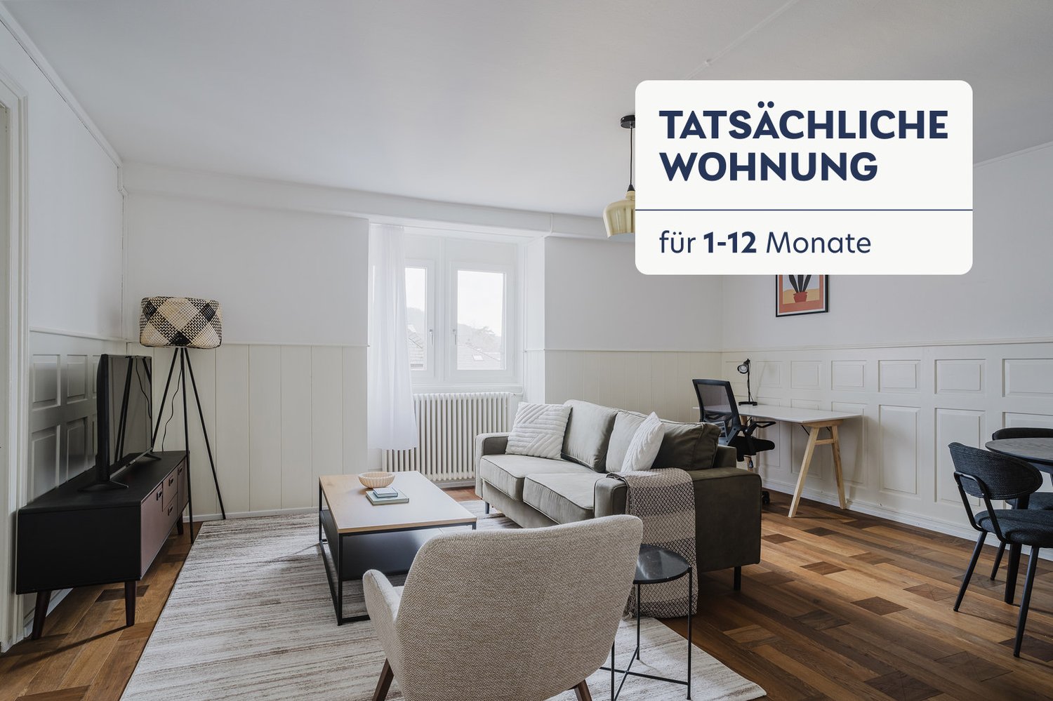 3 ½ rooms furnished flat