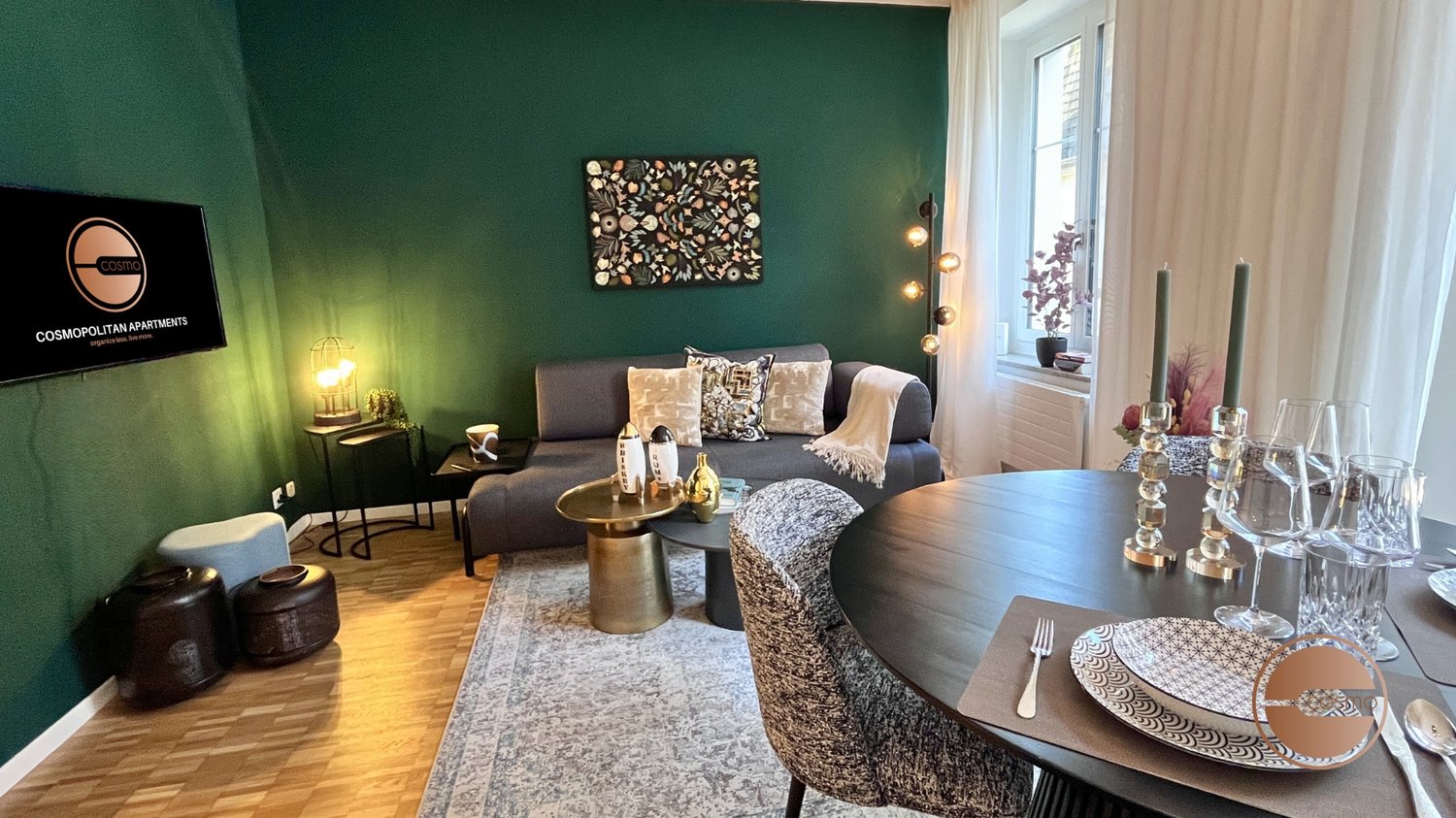 3 rooms furnished flat