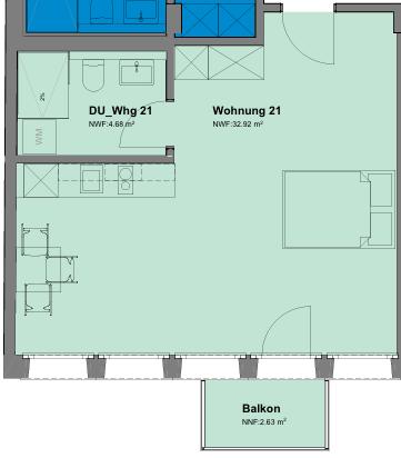 1 ½ rooms apartment