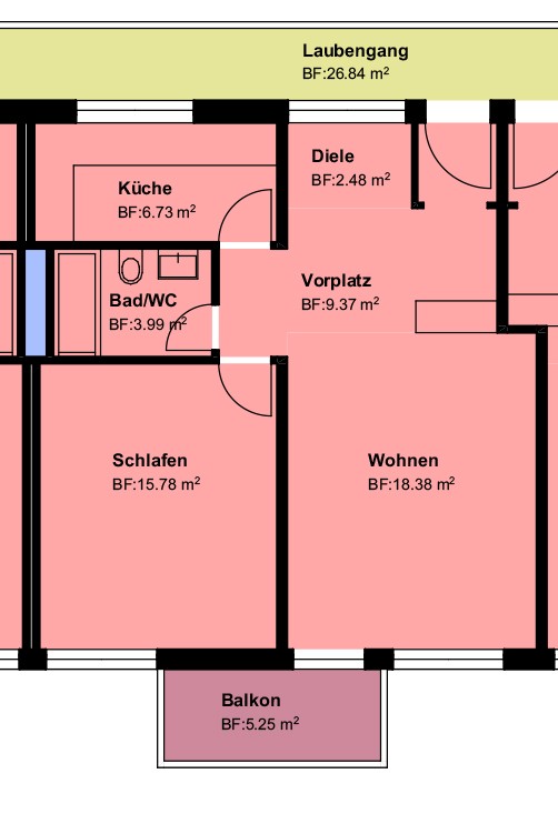 2 ½ rooms apartment