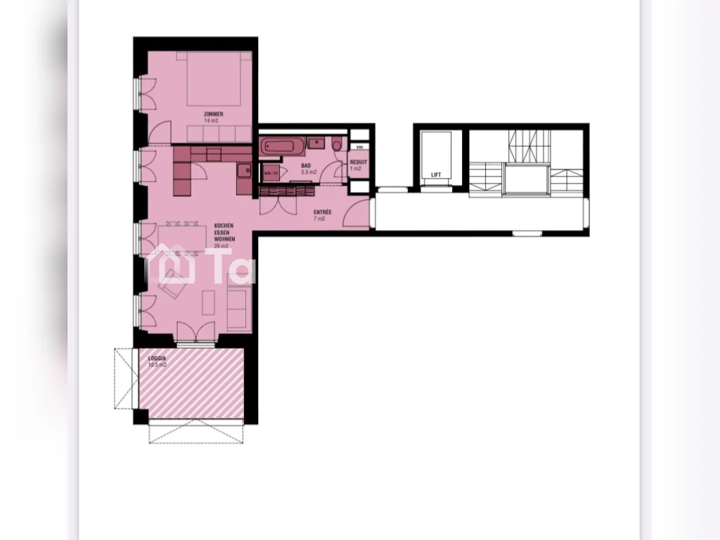 2 ½ rooms apartment