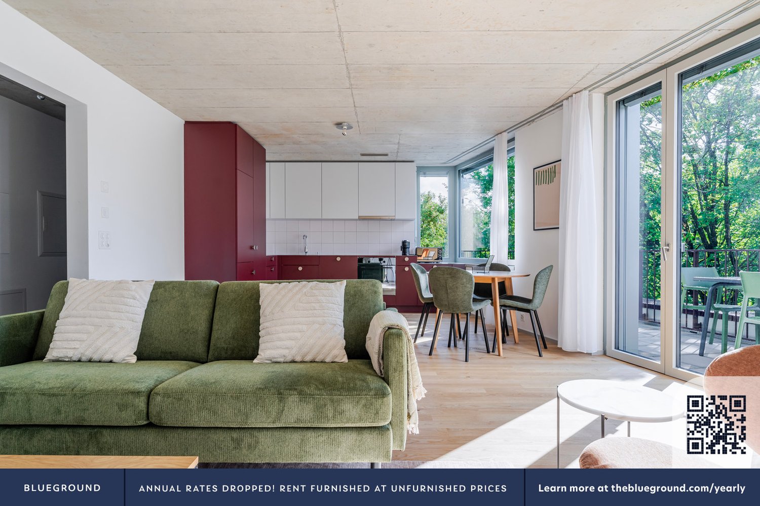 3 ½ rooms furnished flat