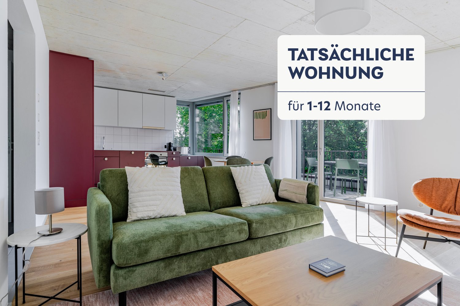 3 ½ rooms furnished flat